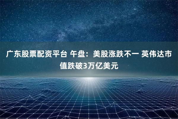 广东股票配资平台 午盘：美股涨跌不一 英伟达市值跌破3万亿美元